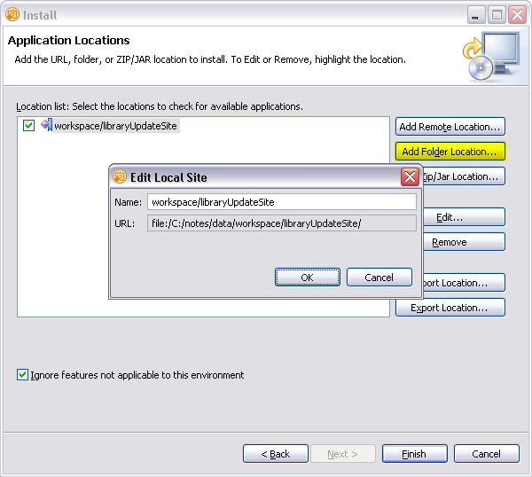 Add install location